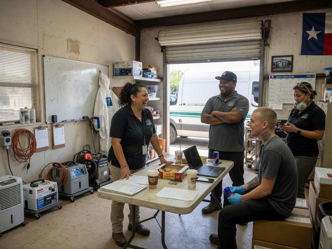 The Mold Remediation Houston team at work in Houston
